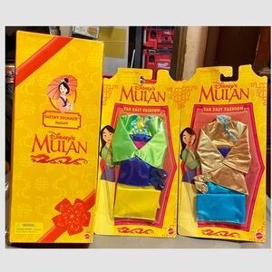 Disney's Satiny Shimmer Mulan Barbie Doll and accessories